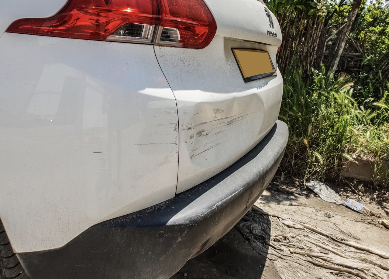 Après débosselage sans peinture