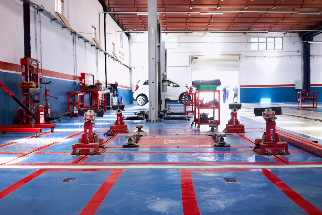 Vue intérieure de l'atelier Autoqual
